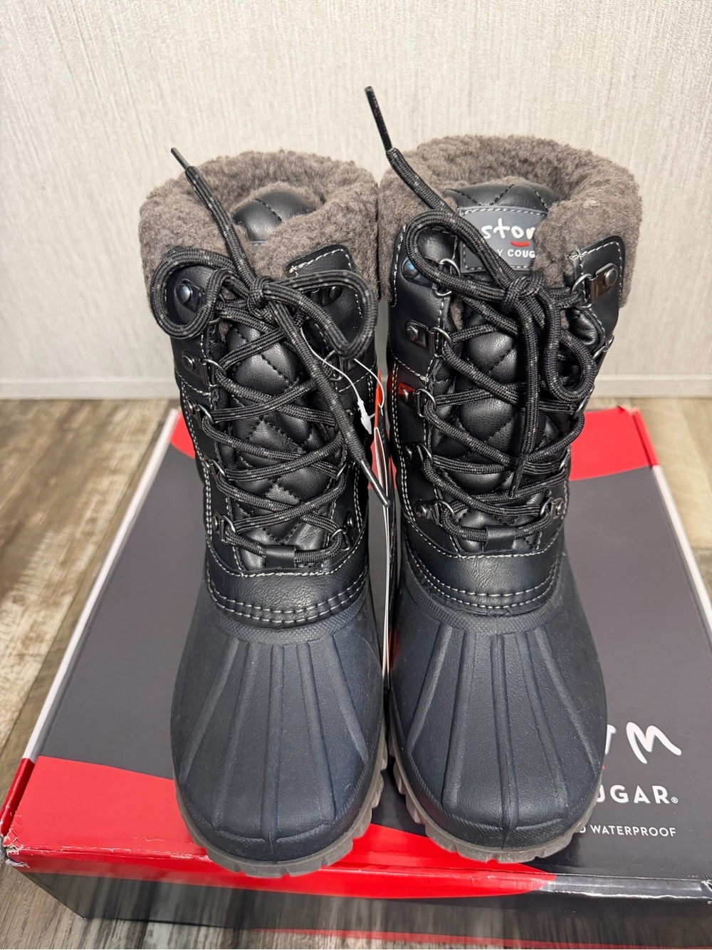 Storm by Cougar Storm Black Winter Boots with Red Accent Tag Size 7 Wide